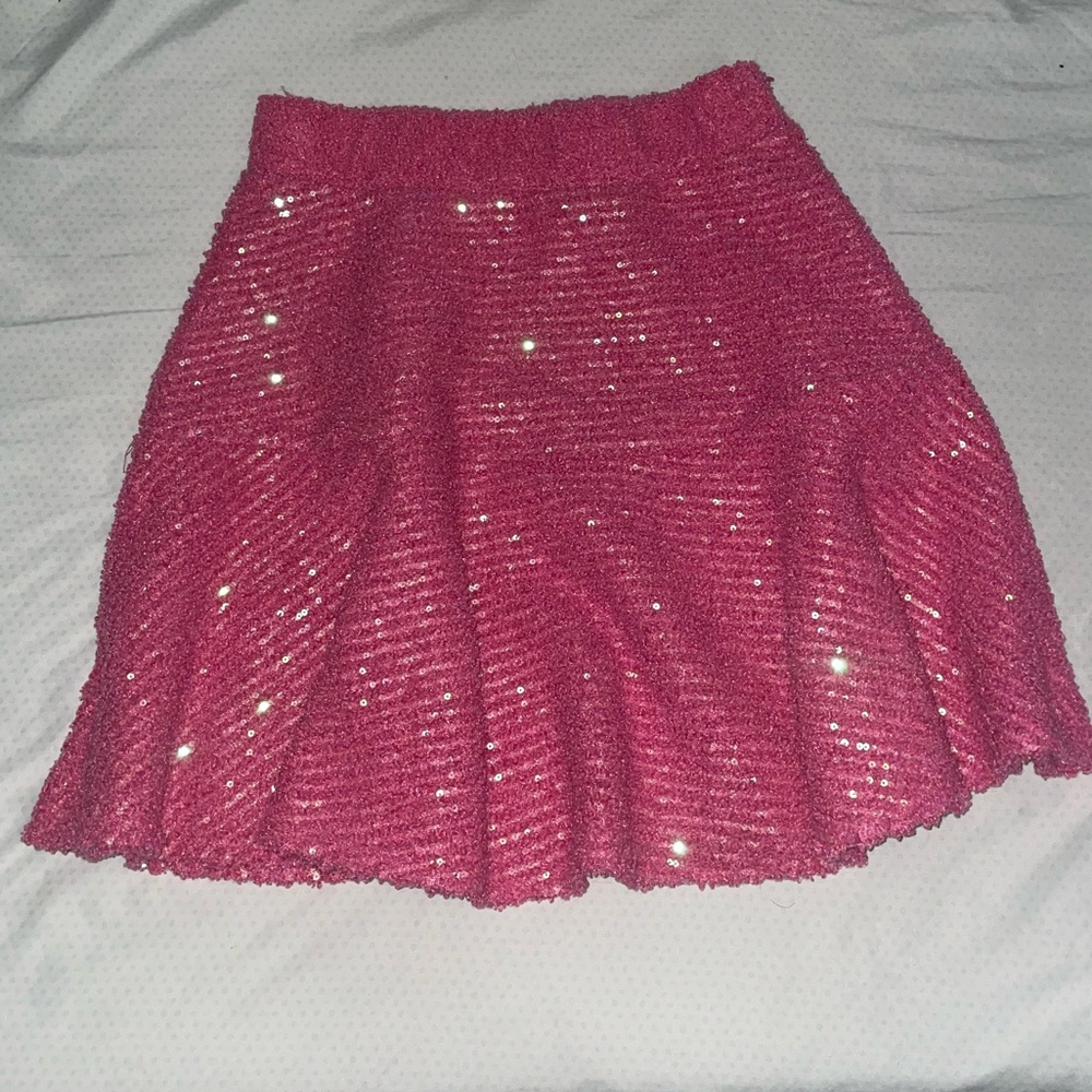 Lena Pink Textured skirt